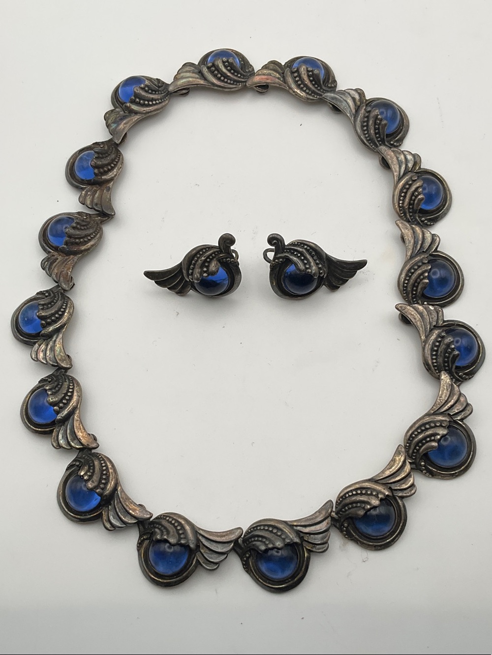 Authentic Margo de Taxco SS Necklace & Earring Set